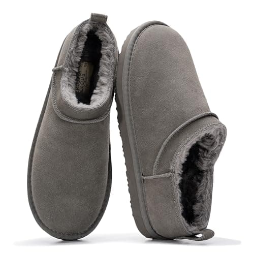 Project Cloud 100% Genuine Leather Micro Boots for Women Shearling Slippers