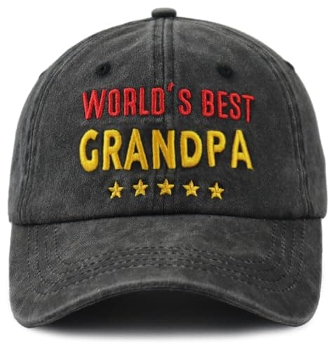 Gifts for Grandpa, Grandpa Hats for Men, World's Best Papa Baseball Cap, Fathers Day Christmas Thanksgiving Birthday Gifts for Grandfather Dad Pops