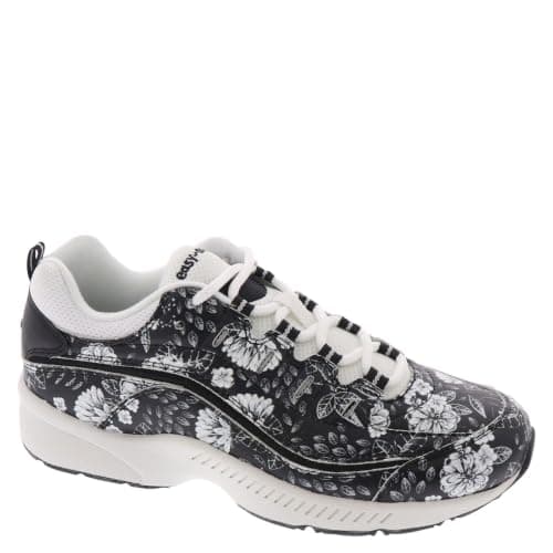 Easy Spirit Women's ROMY25 Sneaker, Black White 8, 11 M