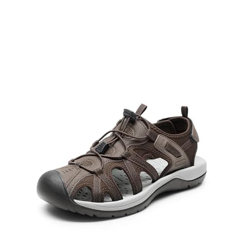 DREAM PAIRS Men's Sandals Hiking Water Sport Athletic Beach Outdoor Comfortable Casual Closed Toe Summer Sandal Shoes,Size 6.5,Brown,DMUMST2505