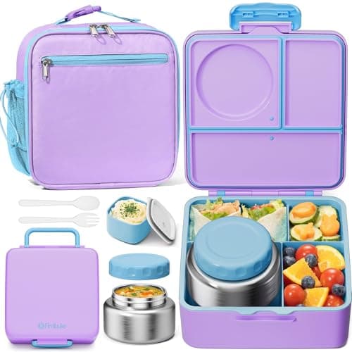 Fimibuke Kids Bento Lunch Box with Thermo, Leakproof Toddler Bento Box