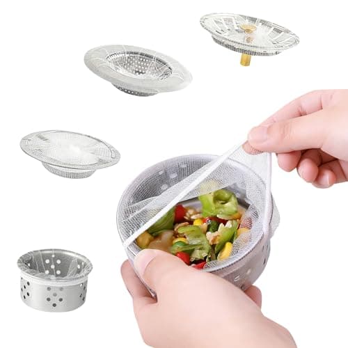 DONCKO Sink Strainer Mesh Bags 400 Pack Disposable Kitchen Drain Cover Net