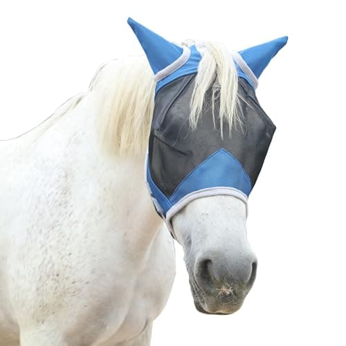 TARFEPA Horse Fly Mask with Ears, Full Face Equine Fly Mask UV Protection