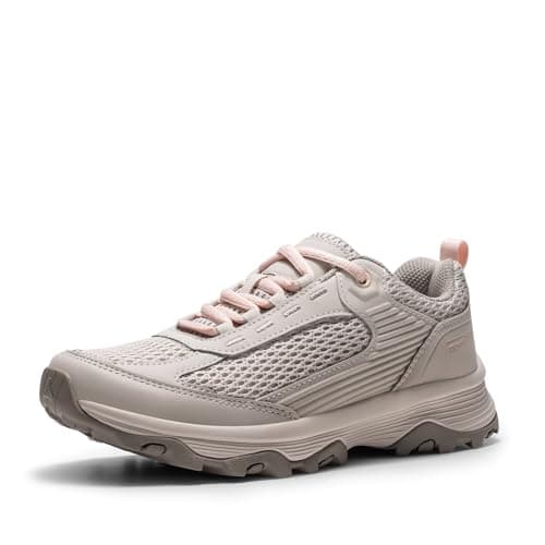 NORTIV 8 Women's Hiking Shoes Lightweight Breathable Mesh Walking Sneakers Outdoor Work Shoes,Size 11,Khaki,SNHS243W