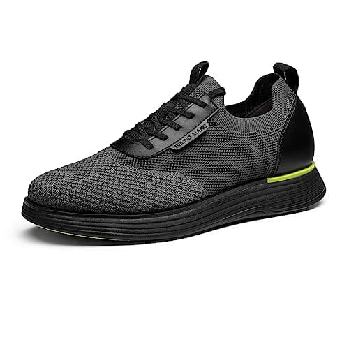 Bruno Marc Men's Mesh Dress Sneakers Casual Business Oxfords Comfortable Shoes, Black Neon Green, Size 8, SBOX2317M