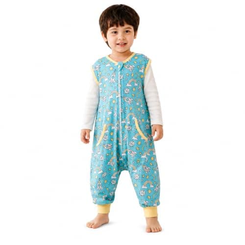 HOMEAL Sleep Sack with Feet,Summer Toddler Sleep Sacks 2t-3t sleep sack toddler,Toddler Sleeping Sack with Legs,sleeveless sleep sack baby, Toddler Sleep Sacks Baby for Early Walkers,12months-7T