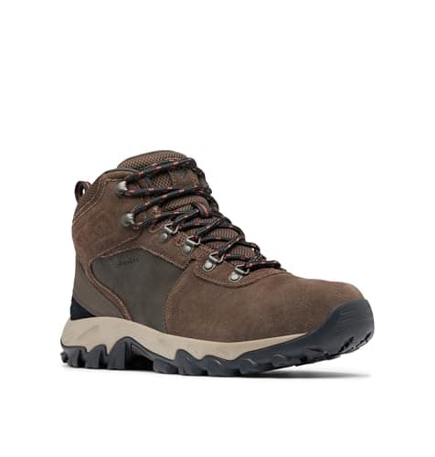 Columbia Mens Newton Ridge Plus II Suede Waterproof, Cordovan/Spice, 8 Wide