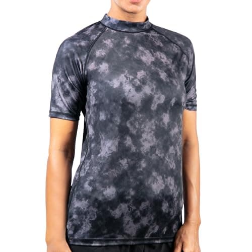 Kanu Surf Women's Breeze UPF 50+ Short Sleeved Active Rashguard & Workout Top, Sydney Black, Large