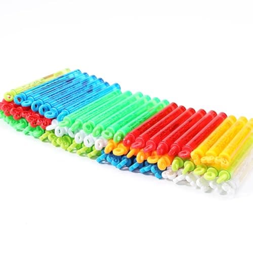 novelinks 0.13oz Mini Bubble Wand Set, Bubble Refill Solution (72 Pack)