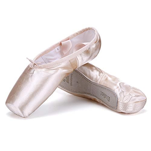 WENDYWU Professional Ballet Pointe Shoes, Pink, 13C