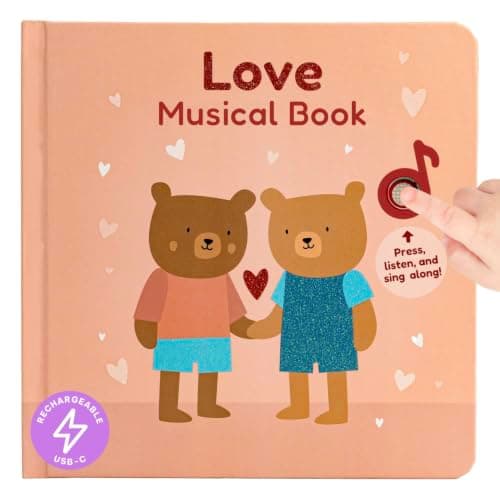 Cali's Books Valentine's Day Music Book for Toddlers 1-3 Years Old
