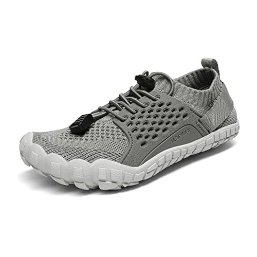 NORTIV 8 Kids Water Shoes, Lightweight Quick Dry Barefoot Athletic Aqua Sports Shoes for Boys & Girls, Outdoor, Summer,Size 10 Toddler,Grey,Aqua