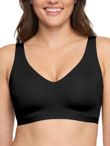 Warner's Women's Cloud 9 Super Soft, Smooth Invisible Look Wireless Lightly Lined Comfort Bra RM1041A, Black, X-Large