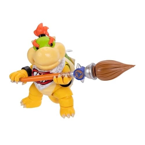 The Super Mario Galaxy Movie 5” Action Figures Series 1 – Bowser Jr. Figure with Paint Brush Accessory - Premium Details and 17 Points of Articulation