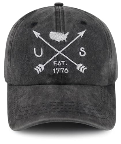 USA Hat for Men Women, Anniversary Party Decorations USA Accessories, Adjustable Embroidered Cotton American 1776 Baseball Cap, 4th of July Birthday Citizenship Gifts for Patriotic Dad Mom Son Friends