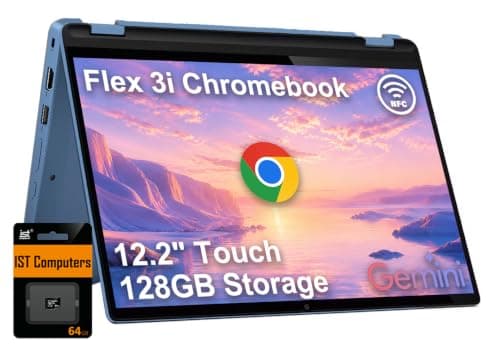 Lenovo IdeaPad Flex 3i Chromebook 12.2" 2-in-1 Laptop, Intel N100, 4GB DDR5