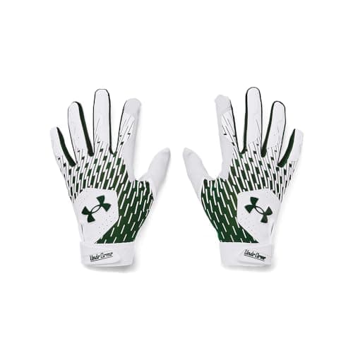 Under Armour Men's Clean Up Baseball Gloves, (101) White/Forest Green/Forest Green, XX-Large