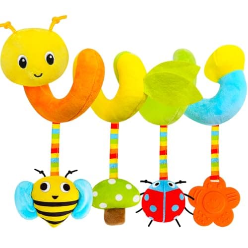 TSYAN Caterpillar Spiral Stroller Toy with Teether