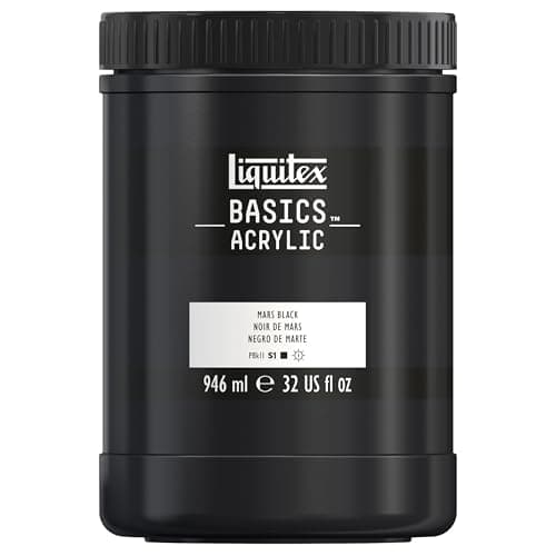 Liquitex BASICS Acrylic Paint, 32-oz Jar, Mars Black