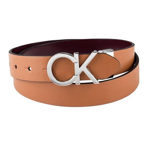 Calvin Klein Women's 2-in-1 Reversible CK Logo Belt for Dresses & Jeans