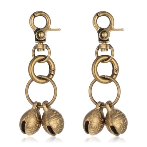 Jxiwfvl Copper Bell for Dog Collar with Snap Clips, Dog Bells for Pet Tracking Cat Bells Clear Sound Pendant Accessories, Know Where Your Pet Christmas Sounds for Dogs & Cats