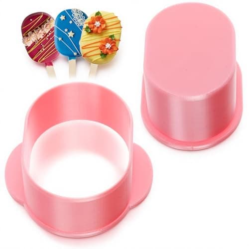Yiyiring Cakesicle Cutter, Cakesicle Mold, Pink, 2.8”, Oval