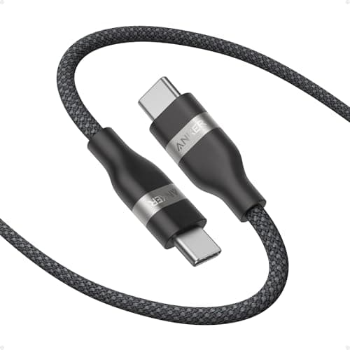 Anker Nano USB C Cable, 240W Flexible Multi-Color Braided Cord, Fast Charging Type C Charger for iPhone 17 Series, MacBook Pro and More (Black, 6ft)