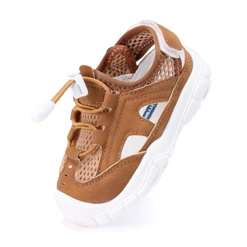 BMCiTYBM Baby Sandals Infant First Walking Summer Shoes Brown 18-24 Months