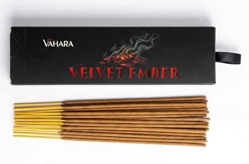Premium VAHARA Velvet Ember Incense Sticks | Natural Hand-Rolled Masala Incense | Spicy Woody Floral Fragrance | for Meditation, Relaxation & Home Rituals | 100g