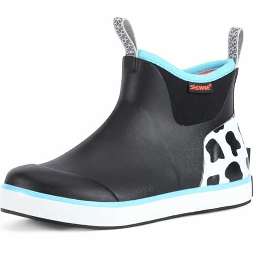 Showave Kid's Deck Boots Ankle Rain Boots Boys Girls Mud Boot,Big Kid 7