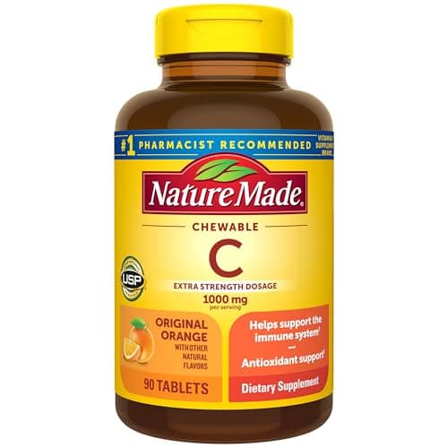 Nature Made Chewable Vitamin C 1000 mg per Serving, 90 Tablets