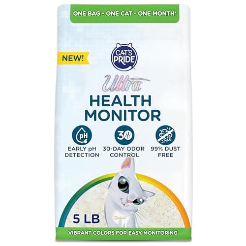 Ultra by Cat's Pride Health Monitor Color-Changing Crystal Cat Litter, 5lb