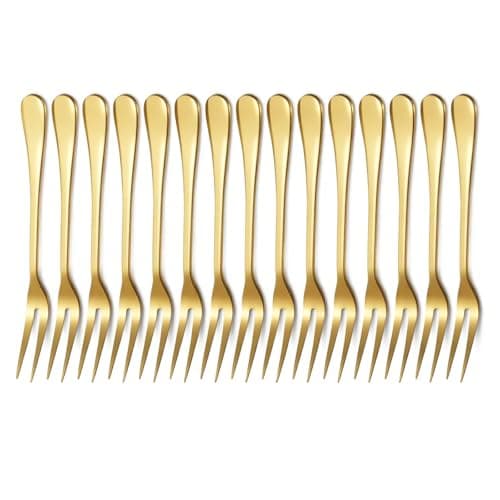 Gold Crab Stainless Steel Forks, 15 Pcs, 5 Inches