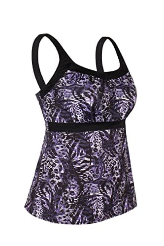 JINXUEER Women's Plus Size Swimsuit Floral Tankini Top Vintage Swimwear