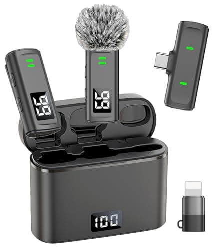 NPTCL Wireless Lavalier Mini Microphone for iPhone Video Recording