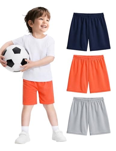 Witwot 3 Pack Toddler Boys Athletic Basketball Shorts Soccer Short Clothes