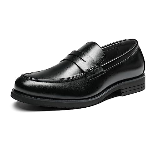 Bruno Marc Men's Dress Slip-on Penny Loafers Business Formal Shoes,Size 9,Black,SBLS2339M