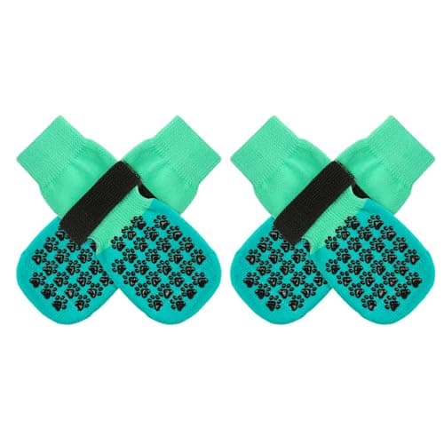 SCENEREAL Anti Slip Dog Socks to Prevent Licking Paws for Hardwood Floors
