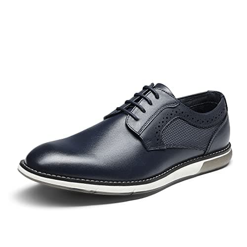 Bruno Marc Men's Casual Dress Sneaker Shoes, Business Formal Derby Plain Toe Oxfords Crossflex GentEdge,Size 7,Blue,SBOX223M