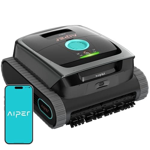 Aiper Scuba S3 Robotic Pool Cleaner with Smart Sensor & Path Planning, Waterline Scrubbing, Auto-Parking & App Control, Dual Ultra-fine Filtration, Light & Strong Suction for All Inground Pools, Gray