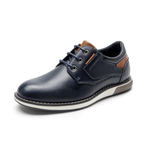 Bruno Marc Boy's Casual Dress Oxford Comfort Uniform Formal Fashion Sneaker Shoes,Size 12 Little Kid,Navy,SBOX2404K
