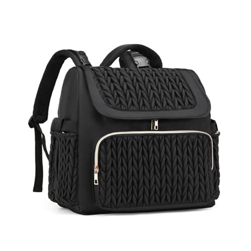 Awanhe Diaper Bag Backpack, Baby Bag with Changing Pad, Travel Waterproof Diaper Bag Tote, Newborn Essentials Must Haves, Luxury baby shower gifts for boys & Girls, Black
