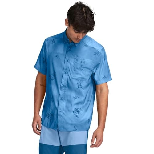 Under Armour Men's Dockside Short Sleeve T-Shirt , (444) Viral Blue / Photon Blue / Photon Blue, Small