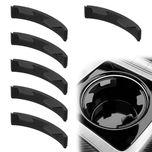 6 Pcs Upgraded Silicone Car Cup Holder Insert with Arc Leaf Design