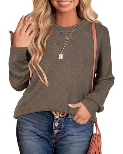 Arach&Cloz Women's Plus Size Wool Blend Sweater Fall Long Sleeve Tops 2026