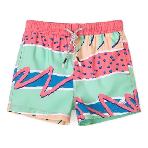 SURFCUZ Boys Swim Trunks Toddler Swim Shorts UPF 50+ Bathing Suit for Boy Swimsuit Mesh Swimwear Quick Dry Beach Board Shorts Green Watermelon 4T