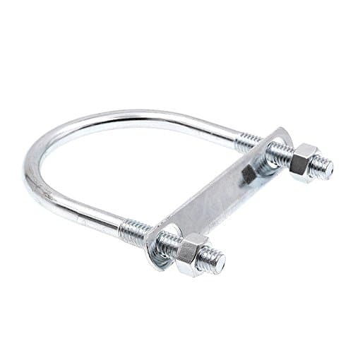 Prime-Line 9072007 U-Bolts, Round Bend, 3/8 in.-16 X 3 in. X 4-1/8 in. for 2-1/2 in. Pipe (10 Pack)