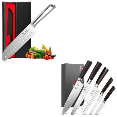 imarku Santoku Knife & Chef Knife Set, Japanese High Carbon Stainless Steel