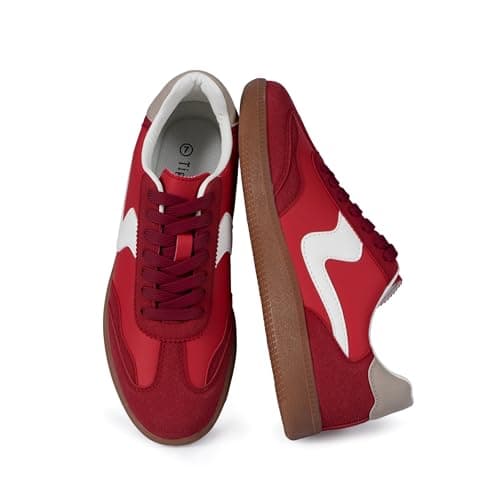 Tigeridea Sneakers for Women Casual Tennis Shoes, Red, 10
