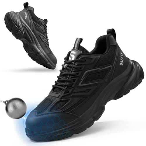 TANIELD Steel Toe Work Shoes for Men Lightweight Safety Sneakers